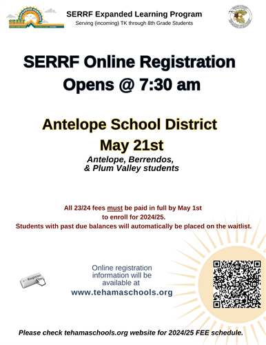 Antelope School District Registration Information- English